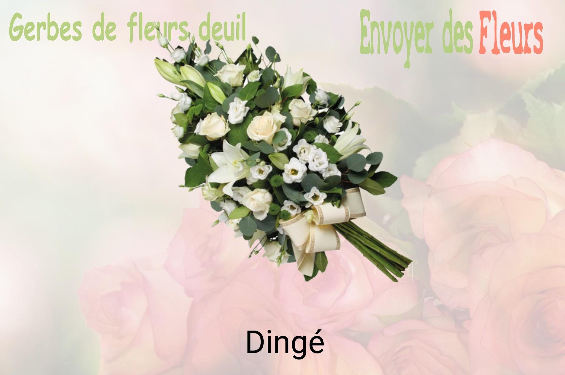 Gerbe de fleurs de deuil livrée à Dingé